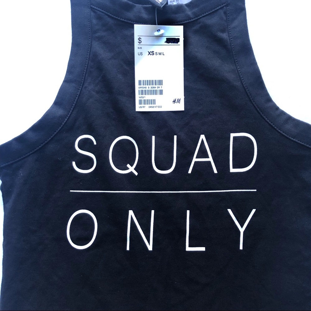 🖤 Black H&M Squad Only Crop Tank Top 🖤 - Picture 8 of 8